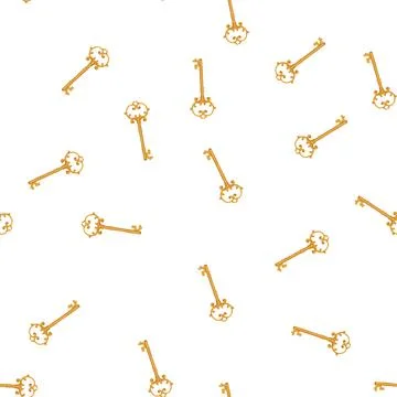 Pattern retro key vintage cartoon vector Stock Illustration