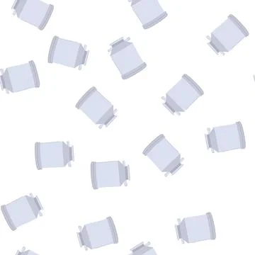 Pattern retro metal milk can cartoon vector Stock Illustration