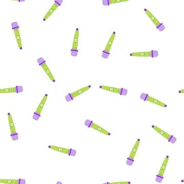 Pattern retro microphone music cartoon vector イラスト素材