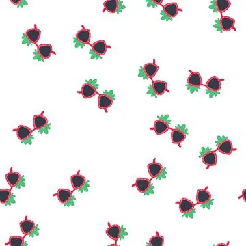 Pattern retro party glasses cartoon vector Stock Illustration