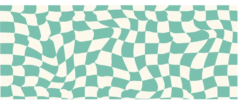 Pattern retro psychedelic checkerboard. Twisted and distorted trendy textur.. Stock Illustration