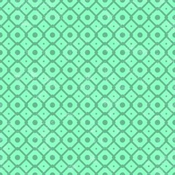 Pattern in retro style on green background Stock Illustration