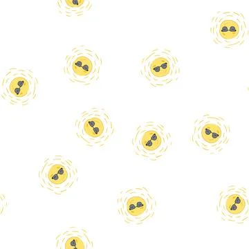 Pattern retro sun character cartoon vector イラスト素材