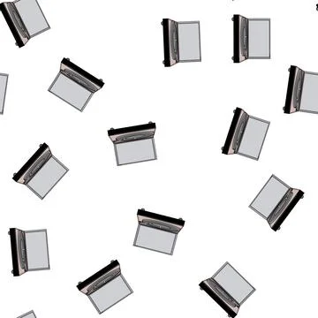 Pattern retro vinyl player cartoon vector Stock Illustration