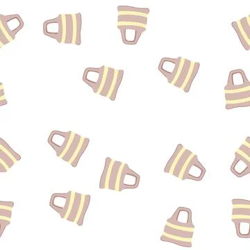 Pattern reusable eco friendly shopping bag cartoon vector Stock Illustration
