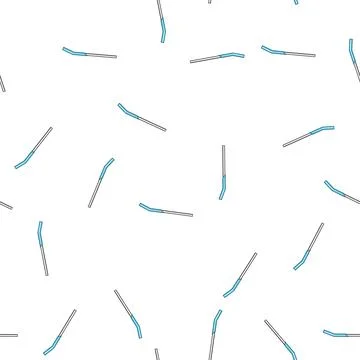 Pattern reusable stainless steel straw cartoon vector Stock Illustration