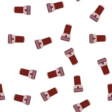 Pattern reusable thermal mug vector for coffee and tea Stock Illustration
