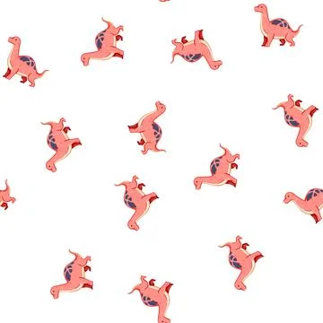Pattern rex dinosaur character cartoon vector Stock Illustration