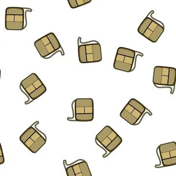 Pattern rfid travel neck pouch cartoon vector Stock Illustration