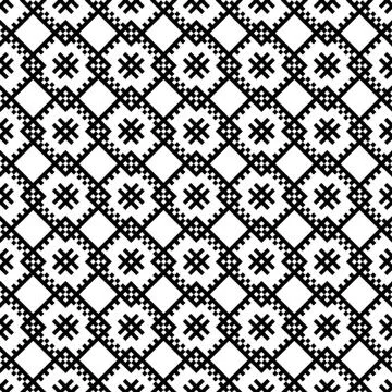 Pattern with rhombus and squares Stock Illustration