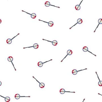Pattern rhythm banjo cartoon vector Illustrazione stock