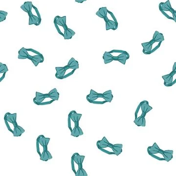 Pattern ribbon bow tie cartoon vector Stock Illustration