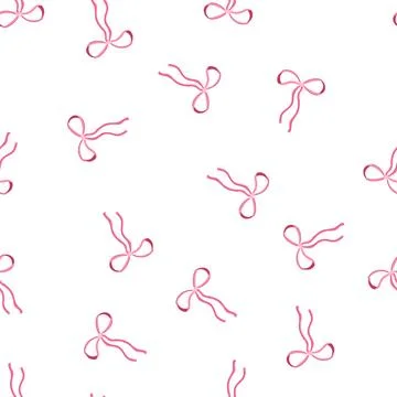 Pattern ribbon coquette cartoon vector Stock Illustration
