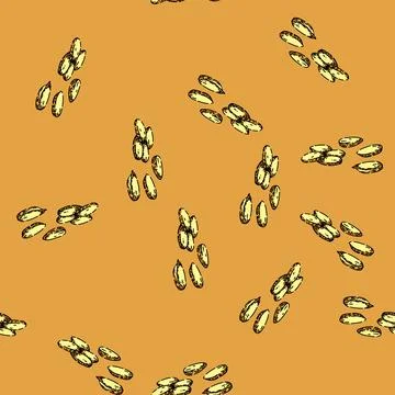 Pattern rice grain sketch hand drawn Stock Illustration