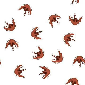 Pattern rich chocolate splash cartoon vector 스톡 일러스트
