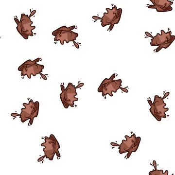Pattern rich chocolate splash cartoon vector 스톡 일러스트