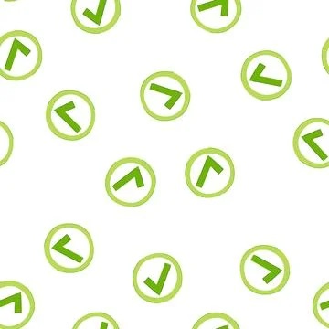 Pattern right check mark cartoon vector Stock Illustration