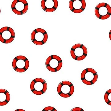Pattern ring lifebuoy cartoon vector 스톡 일러스트
