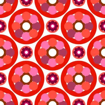 Pattern rings and circles Stock Illustration