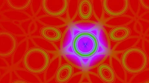 Pattern from rings with a star. Stock Footage 10911295