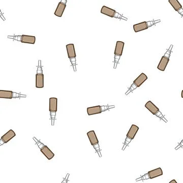 Pattern rinse nasal spray bottle cartoon vector Stock Illustration