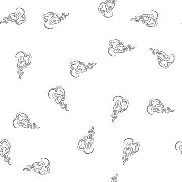 Pattern Rising smoke puff vapor trails vector イラスト素材