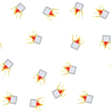 Pattern risk short circuit fire cartoon vector Stock Illustration