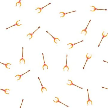Pattern ritual trident magic cartoon vector Stock Illustration