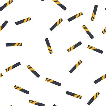Pattern road safety barrier with warning stripes 스톡 일러스트