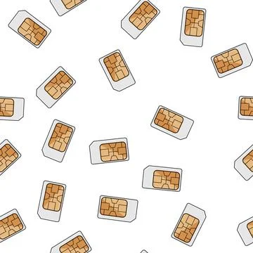 Pattern roaming sim card cartoon vector Stock Illustration
