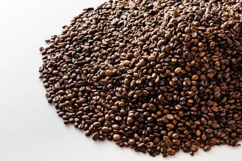 Pattern of roasted coffee beans Foto stock