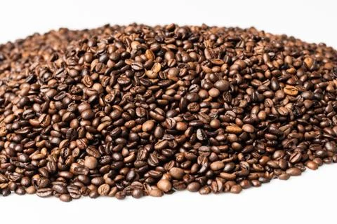Pattern of roasted coffee beans Stock Photos