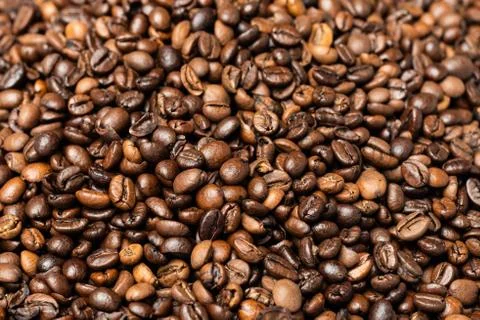 Pattern of roasted coffee beans 스톡 사진