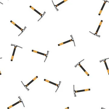 Pattern rock pickaxe cartoon vector Stock Illustration
