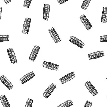 Pattern Rock punk style bracelet with metal studs Stock Illustration