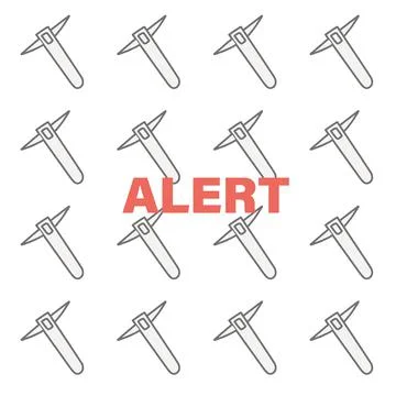 A pattern of rockets, with an air raid warning Stock Illustration