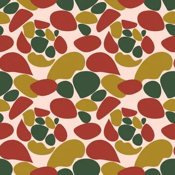 A pattern of rocks in various colors and sizes Stock Illustration