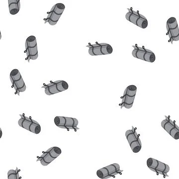Pattern roll camp mat cartoon vector Stockillustratie
