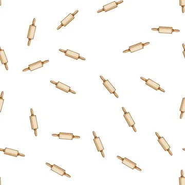 Pattern roller rolling pin cartoon vector Stock Illustration