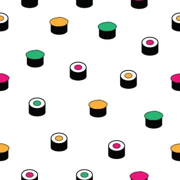 Pattern - rolls. For textile, background or wrapping paper. Stock Illustration