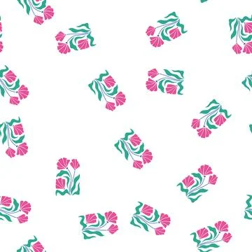 Pattern romantic floral arch cartoon vector Stock Illustration