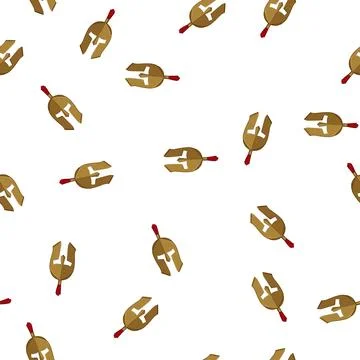 Pattern rome spartan helmet cartoon vector Stock Illustration