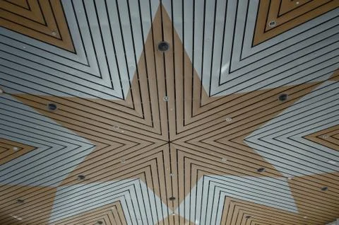 Pattern in roof, ceiling Stock Photos
