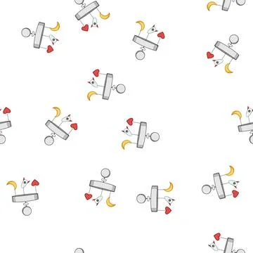 Pattern room crib mobile cartoon vector Stockillustratie