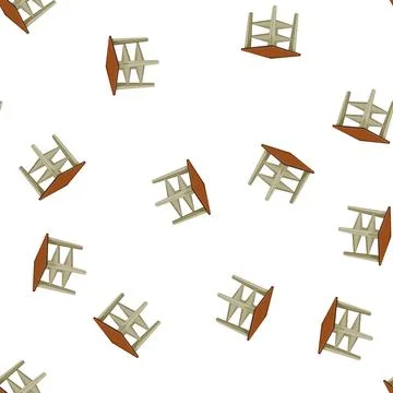 Pattern room table dining cartoon vector Stock Illustration