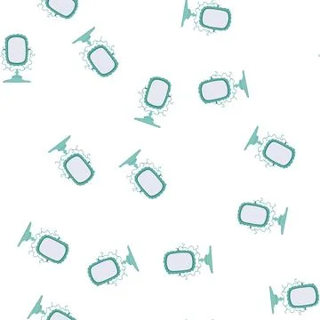 Pattern room table mirror cartoon vector Stock Illustration