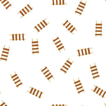 Pattern rope ladder reaching up, climbing success and challenge Illustrazione stock
