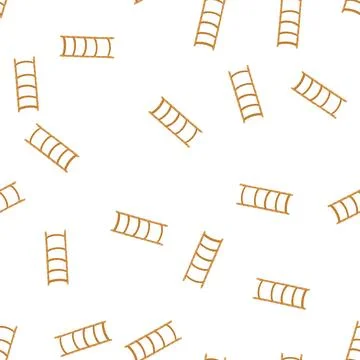 Pattern rope ladder reaching upwards representing progress and development Stock Illustration