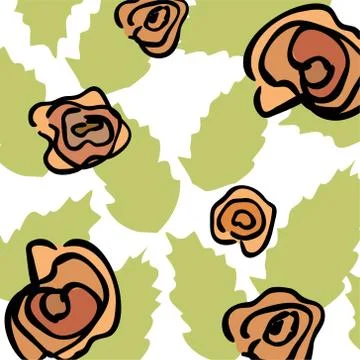 Pattern of rose, Stock Illustration