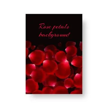 Pattern with rose petals Stock Illustration